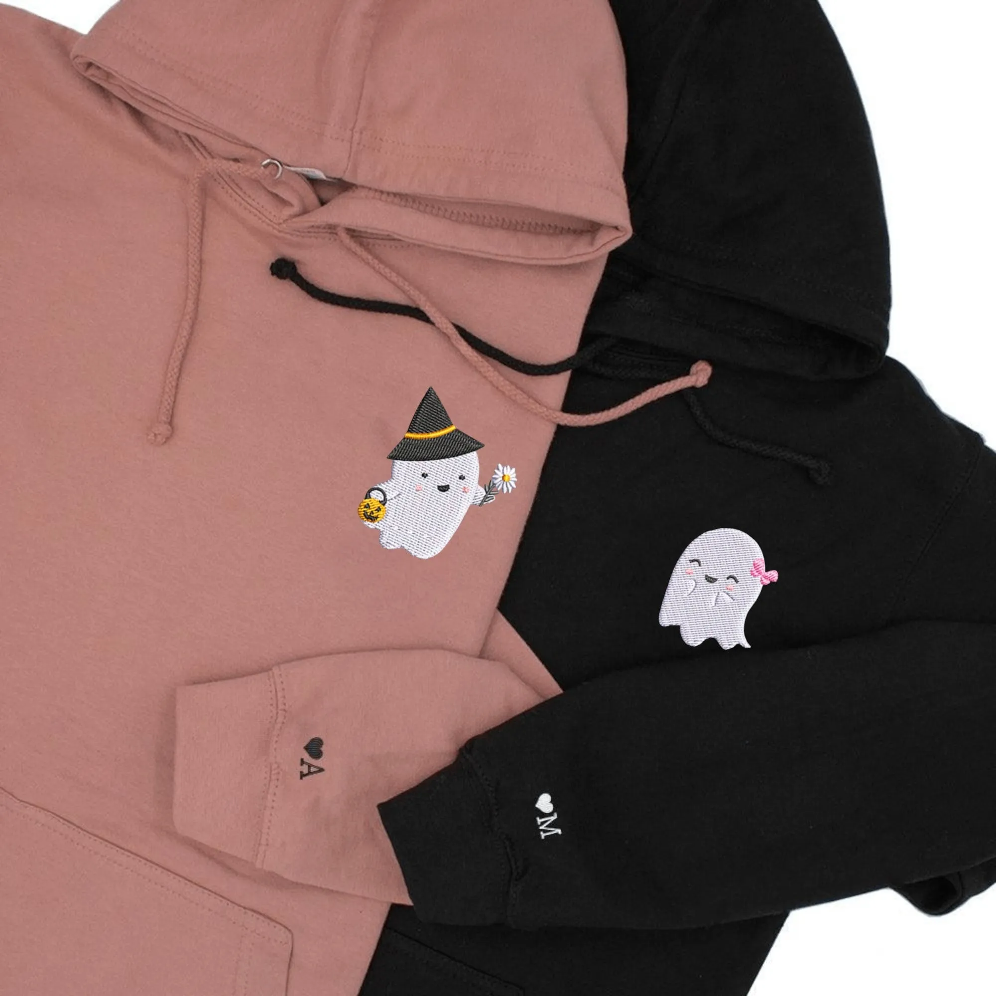 Adorable Ghost Couple Hoodies – Matching Spooky Season Apparel for Partners