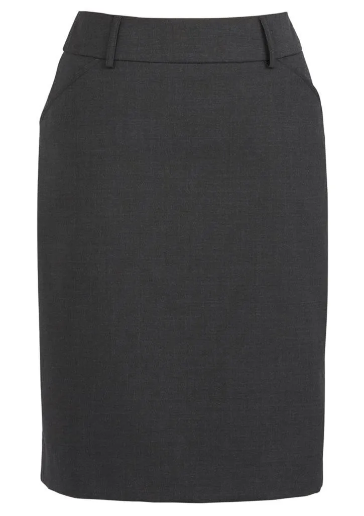 Biz Corporates Womens Comfort Wool Stretch Multi-Pleat Skirt (24015)