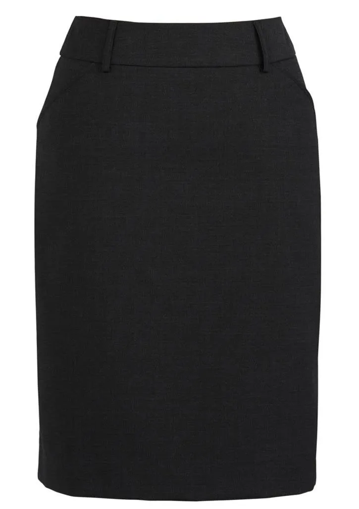 Biz Corporates Womens Comfort Wool Stretch Multi-Pleat Skirt (24015)