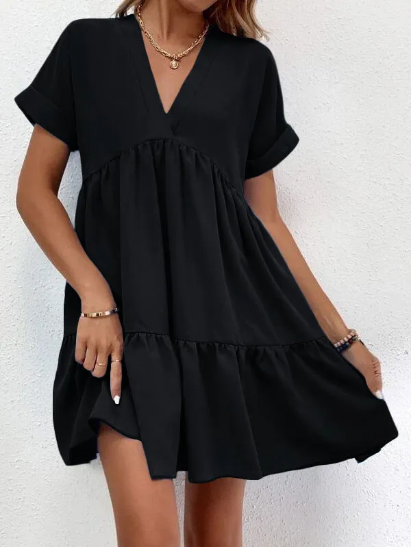 Casual Sweet Ruffled Dresses