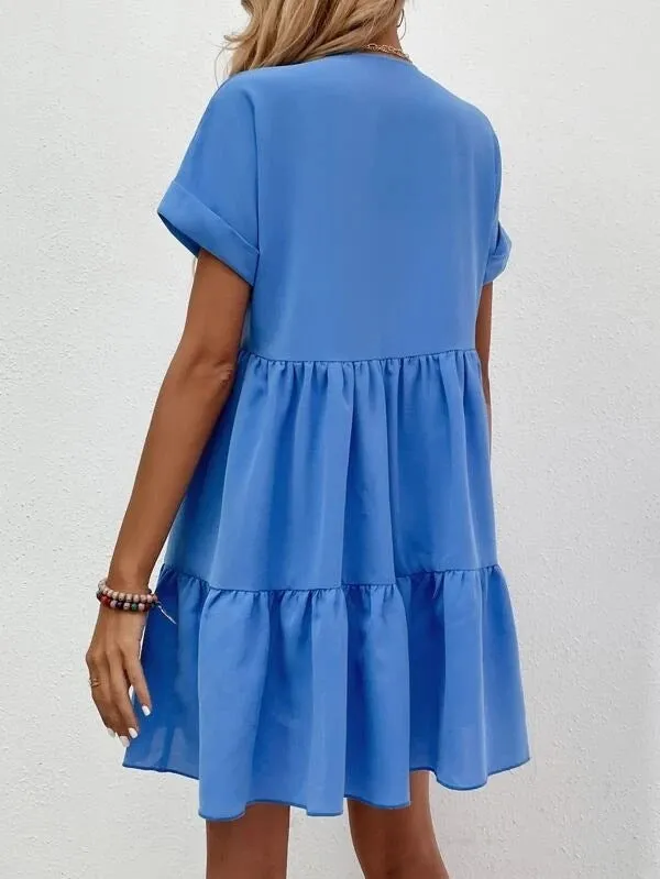 Casual Sweet Ruffled Dresses