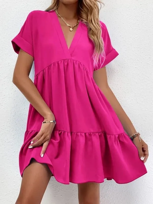 Casual Sweet Ruffled Dresses