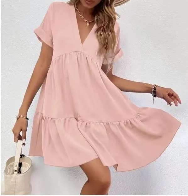 Casual Sweet Ruffled Dresses