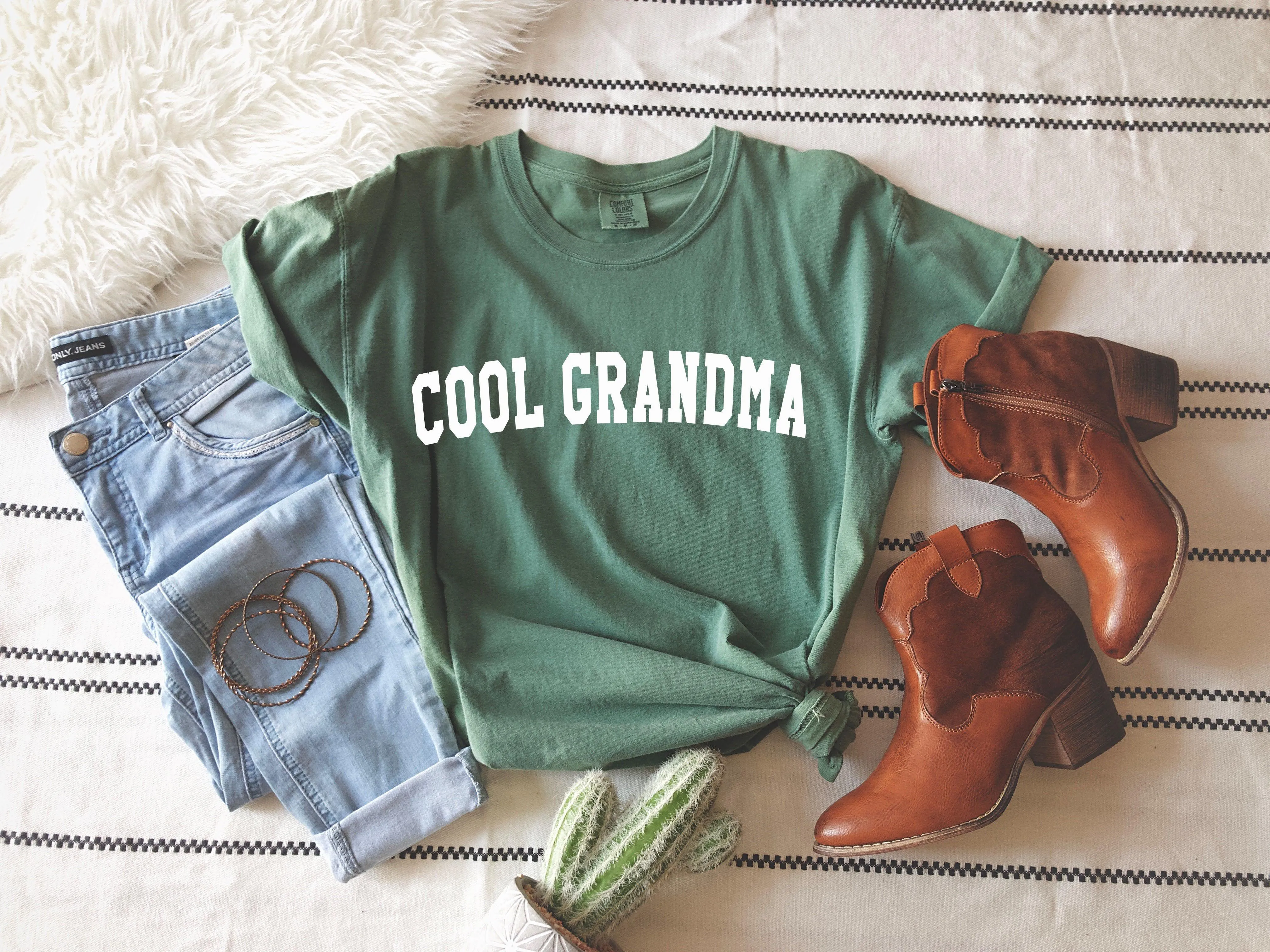 Cool Grandma Comfort Colors T Shirt | Mother's day Gift (Block)