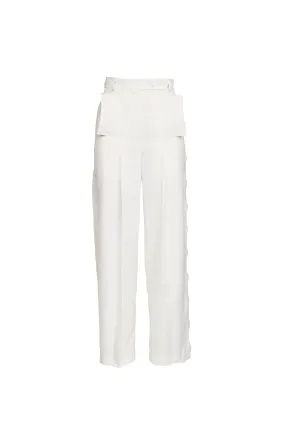 Cutout Loose Pants White