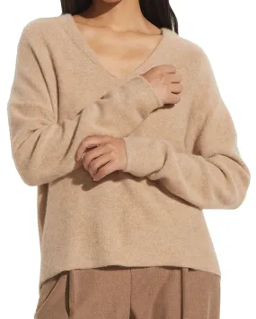 Desert Clay Relaxed V Neck Pullover