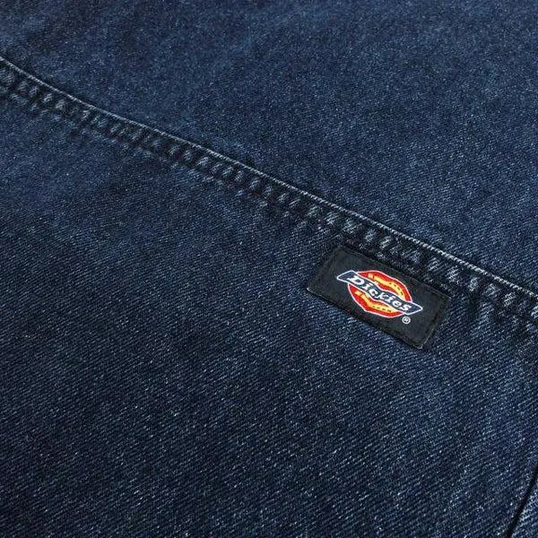 Dickies Skateboarding Double Knee Denim Pants Loose Fit Stonewashed Indigo Blue