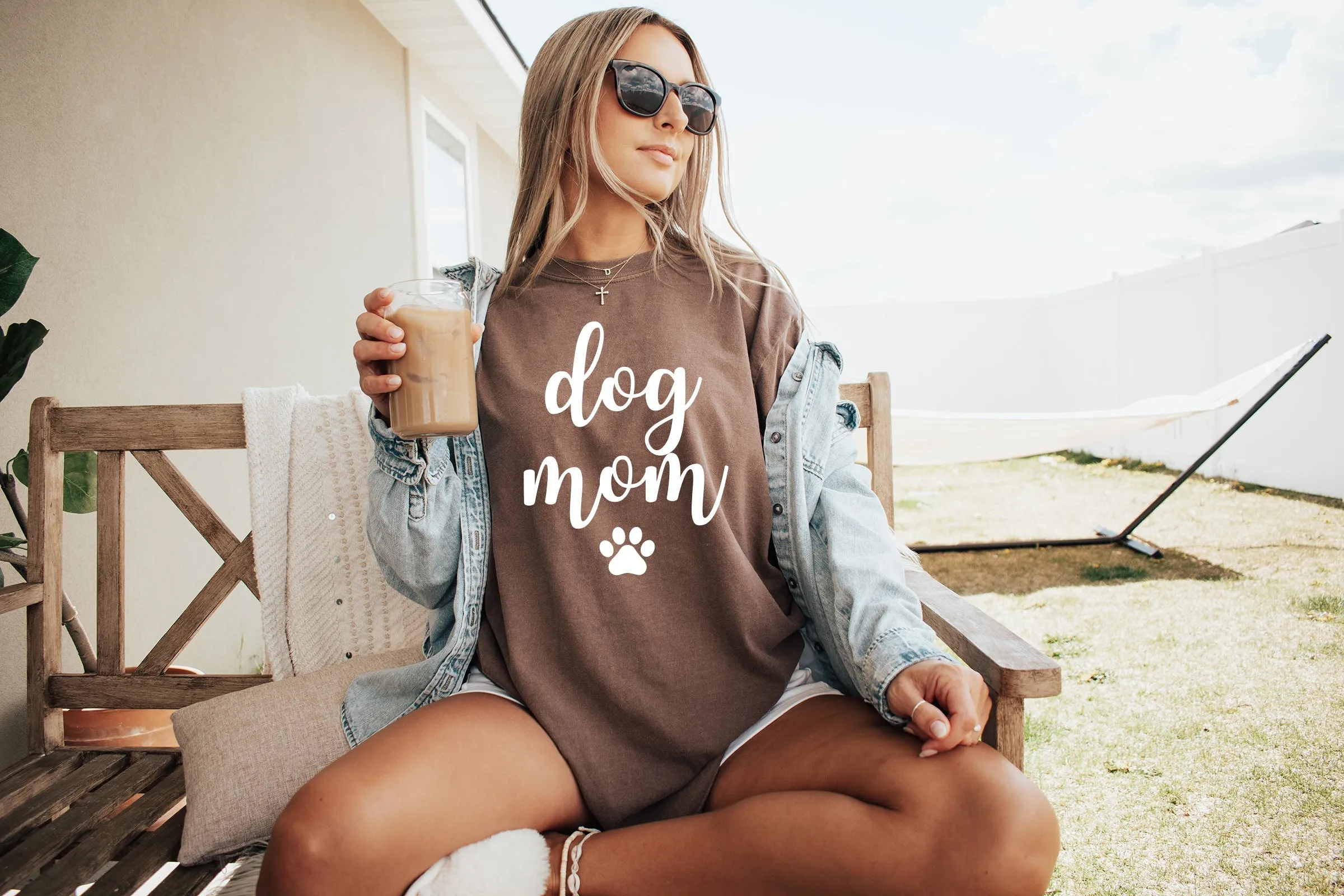 Dog Mom Comfort Colors T Shirt (Joshico Font)