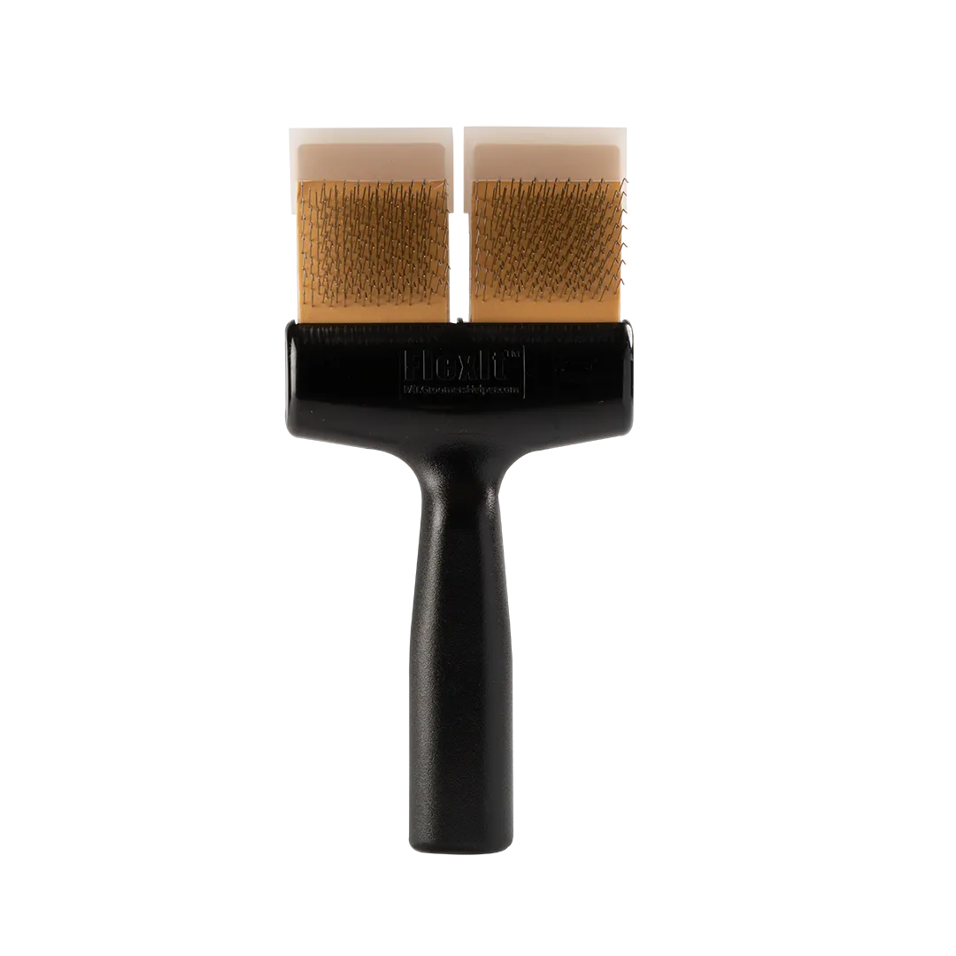 Gold Soft Flex Undercoating Twin Double Brush by FlexIt