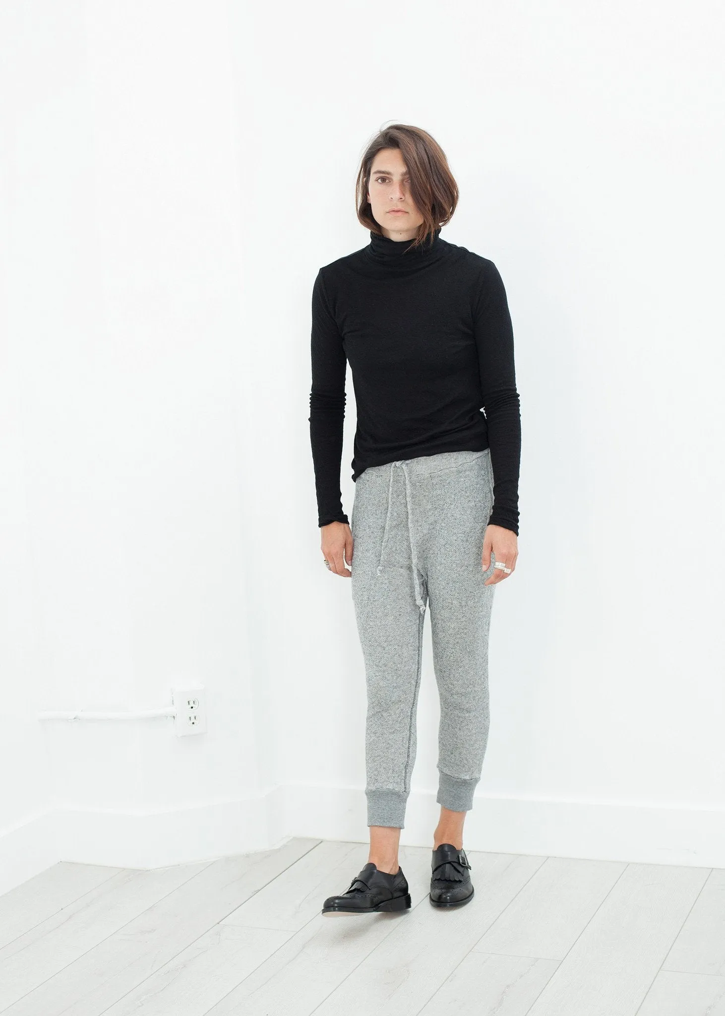 Highsoft Cropped Sweat in Heather Grey