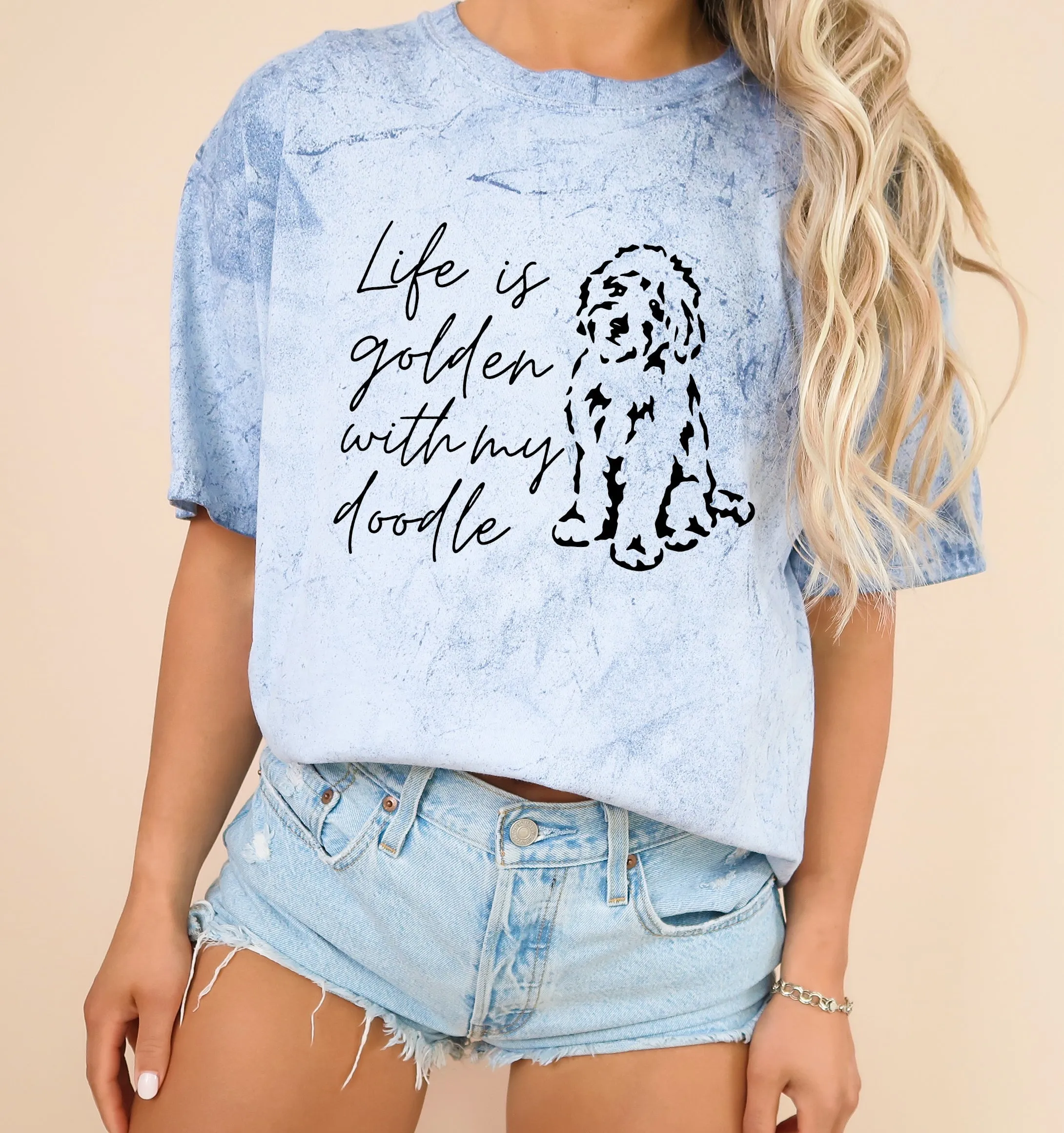 Life Is Golden With My Doodle Comfort Colors T Shirt