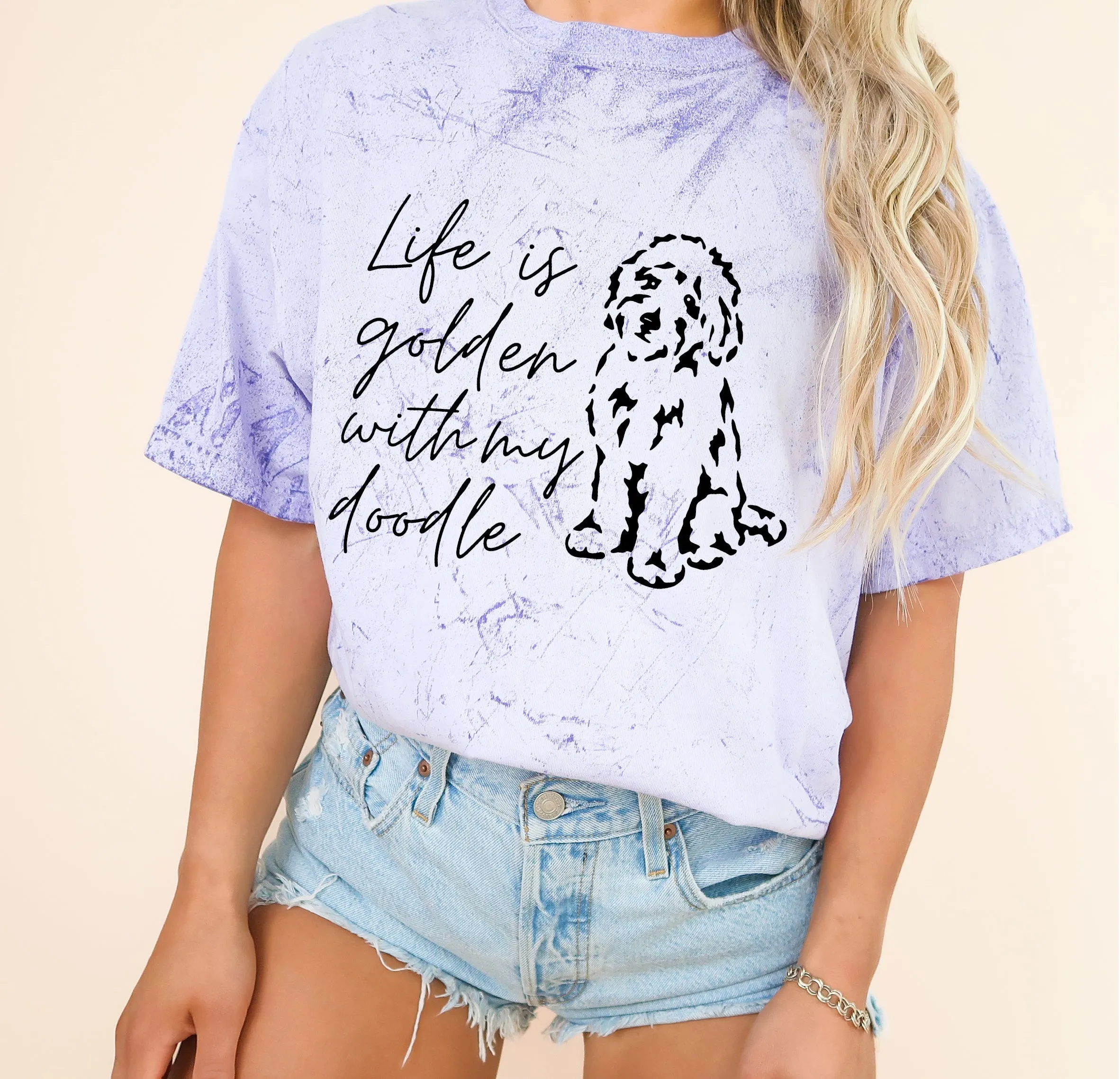 Life Is Golden With My Doodle Comfort Colors T Shirt