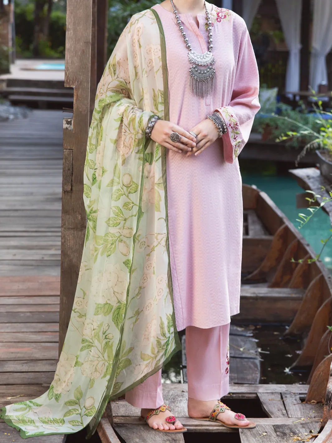 Light Pink Dobby 2 Piece Stitched - ALP-2PS-LKS-1830