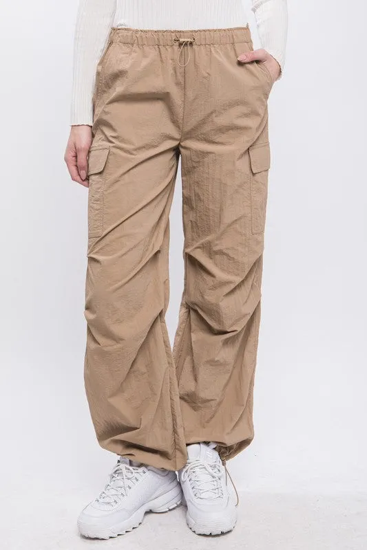 LOVE TREE Loose Fit Parachute Cargo Pants