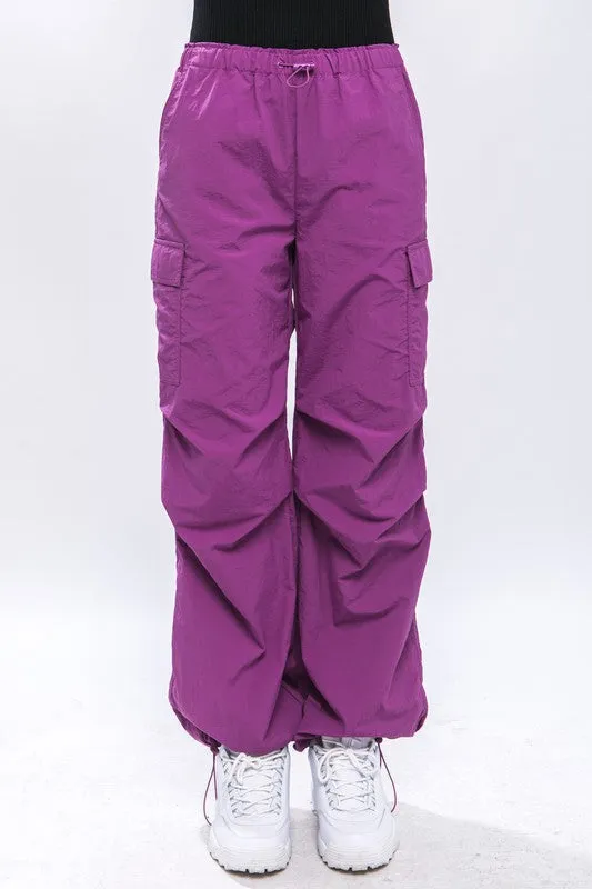 LOVE TREE Loose Fit Parachute Cargo Pants