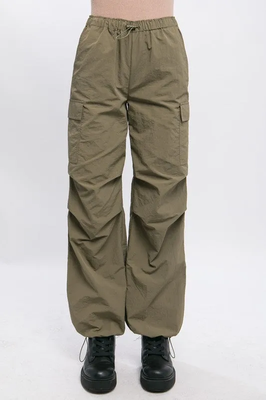 LOVE TREE Loose Fit Parachute Cargo Pants