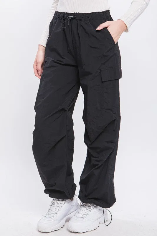 LOVE TREE Loose Fit Parachute Cargo Pants