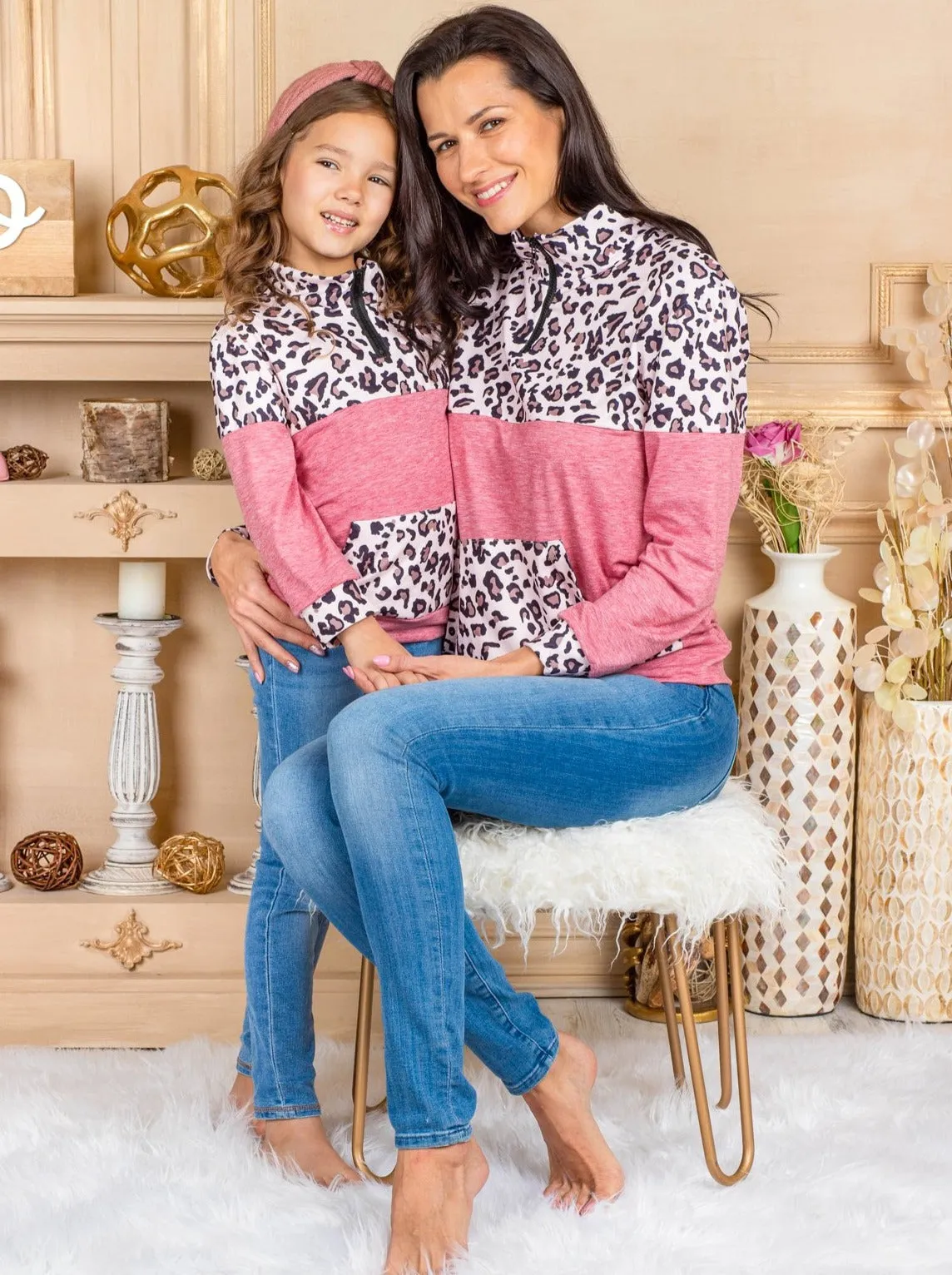 Mommy and Me Fierce Color Block Sweater