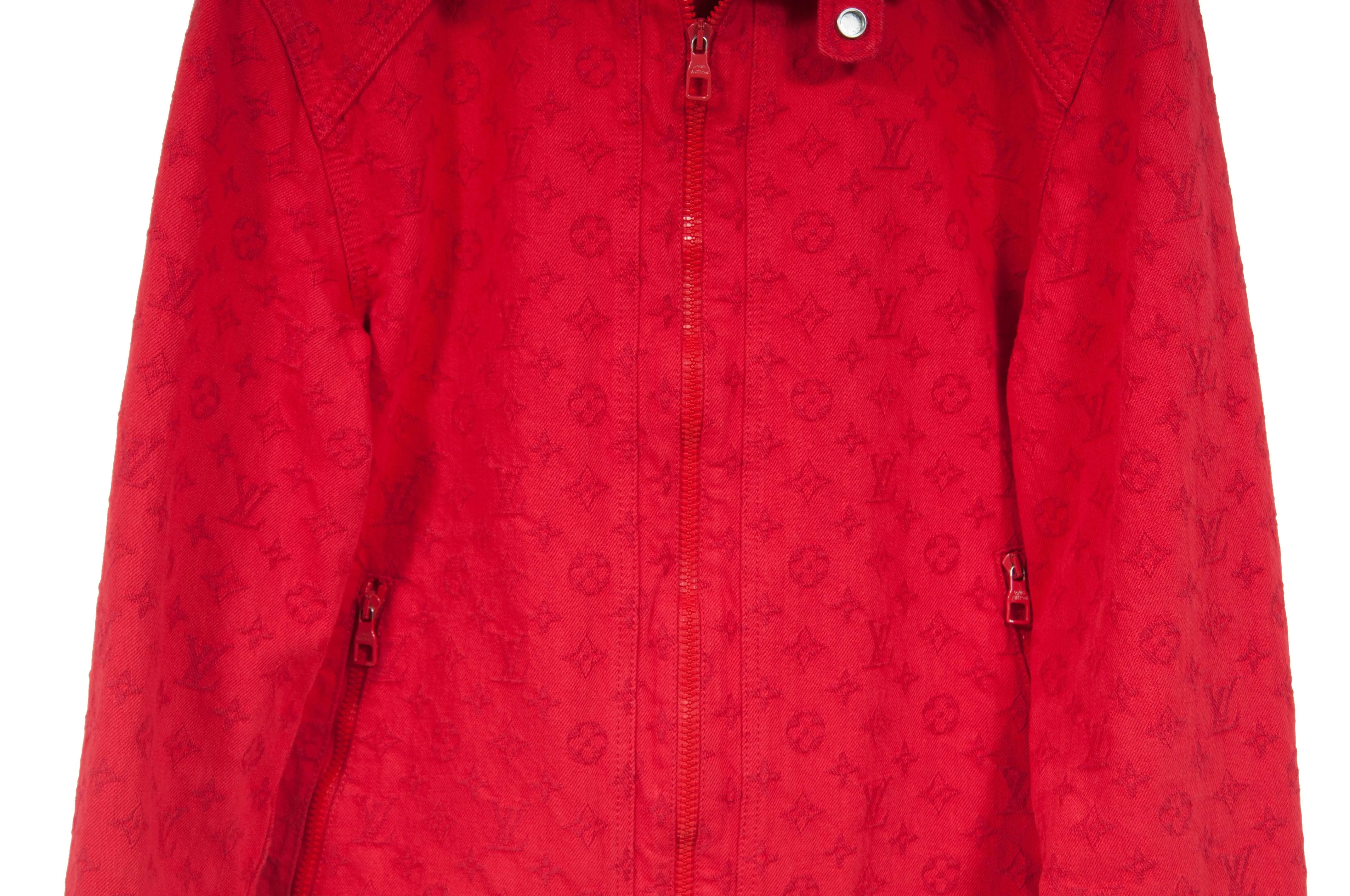 Monogram Soft Denim Jacket (Red)