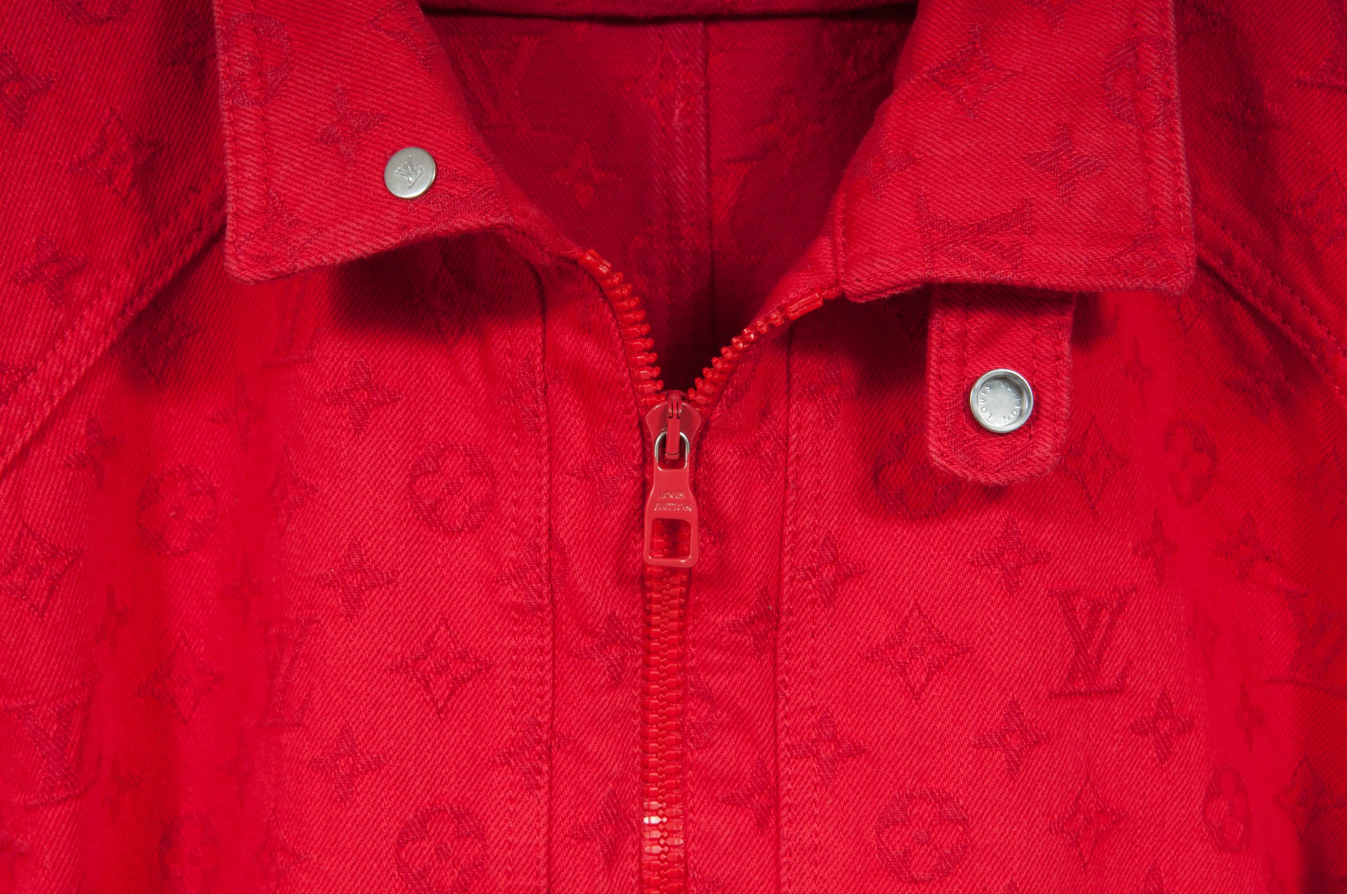 Monogram Soft Denim Jacket (Red)