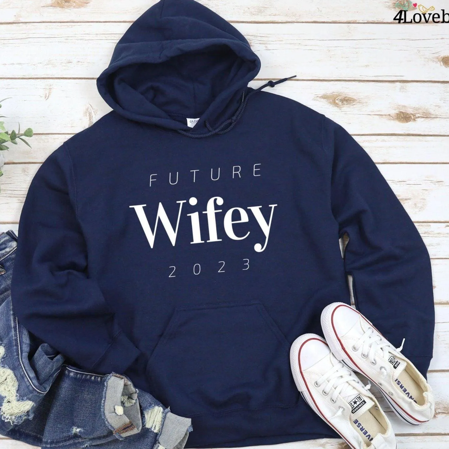 Personalized Future Hubby & Wifey Matching Outfits | Custom Fiancé & Fiancée Set with Year