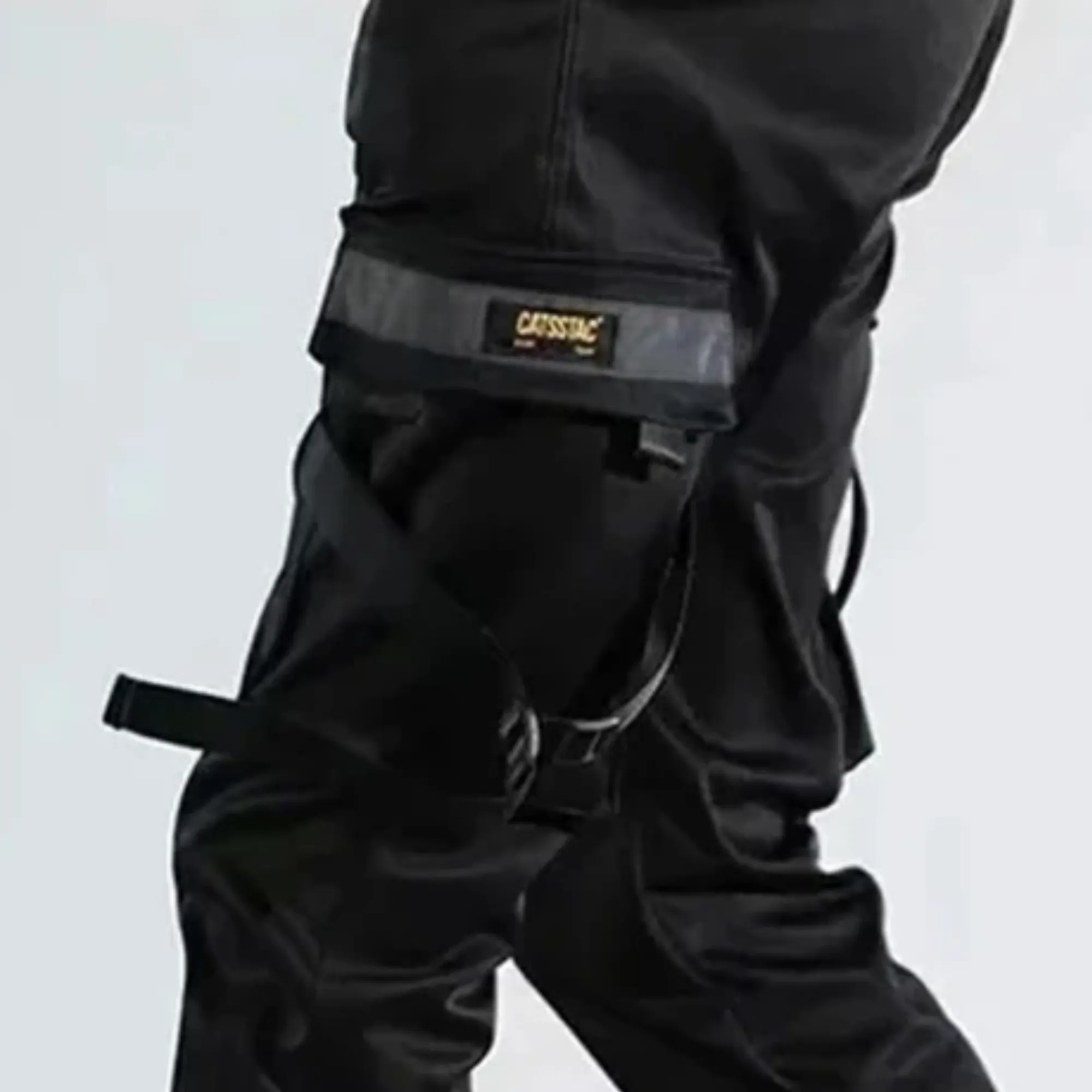 Pre Order:  Black Multiple Pockets Trouser Pants