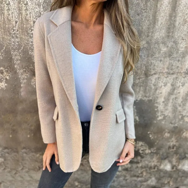 Single-Button Blazer Coat