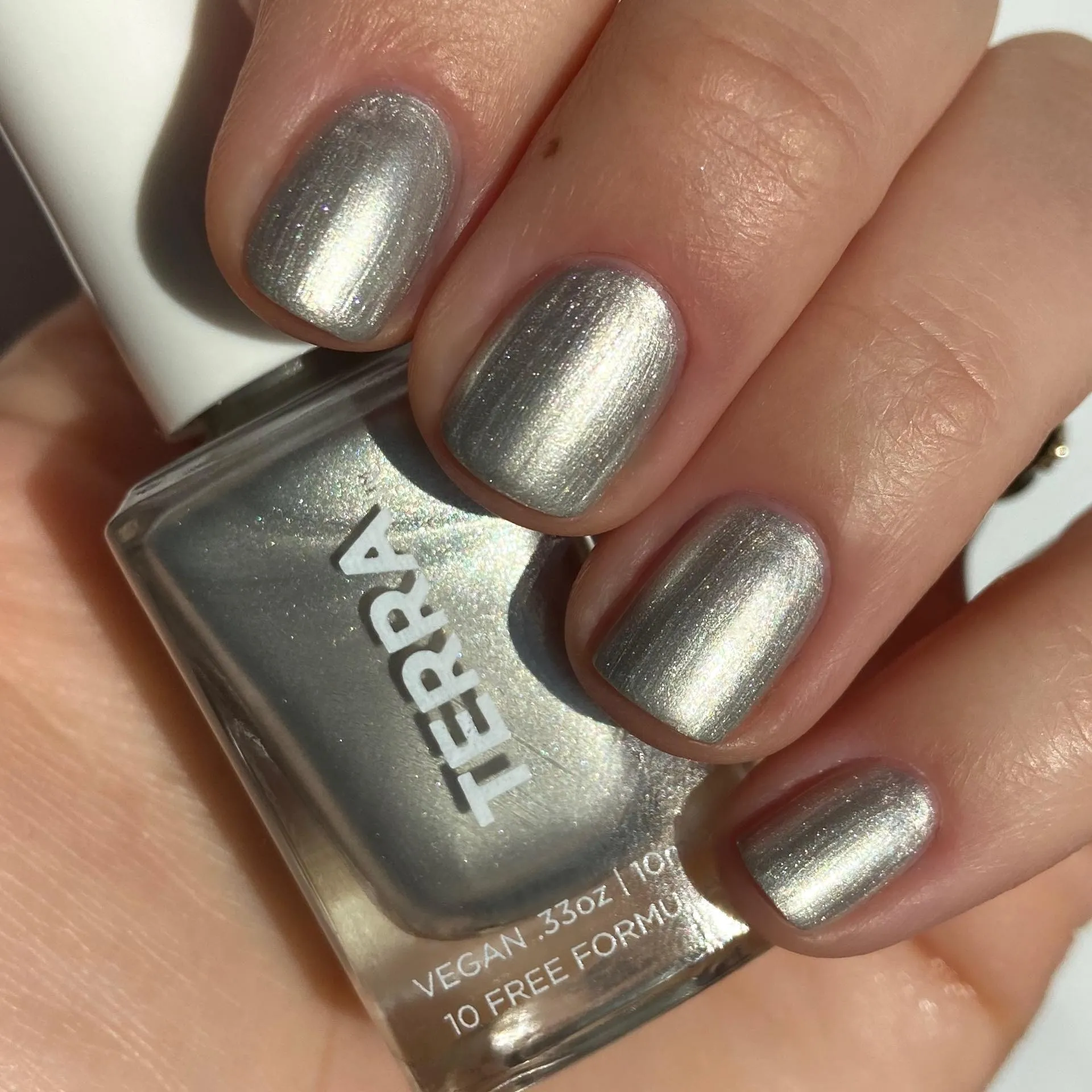 Terra Nail Polish No. 27 Soft Silver Shimmer