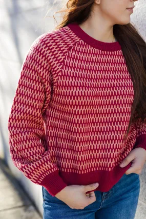 The Right This Way Red Striped Sweater