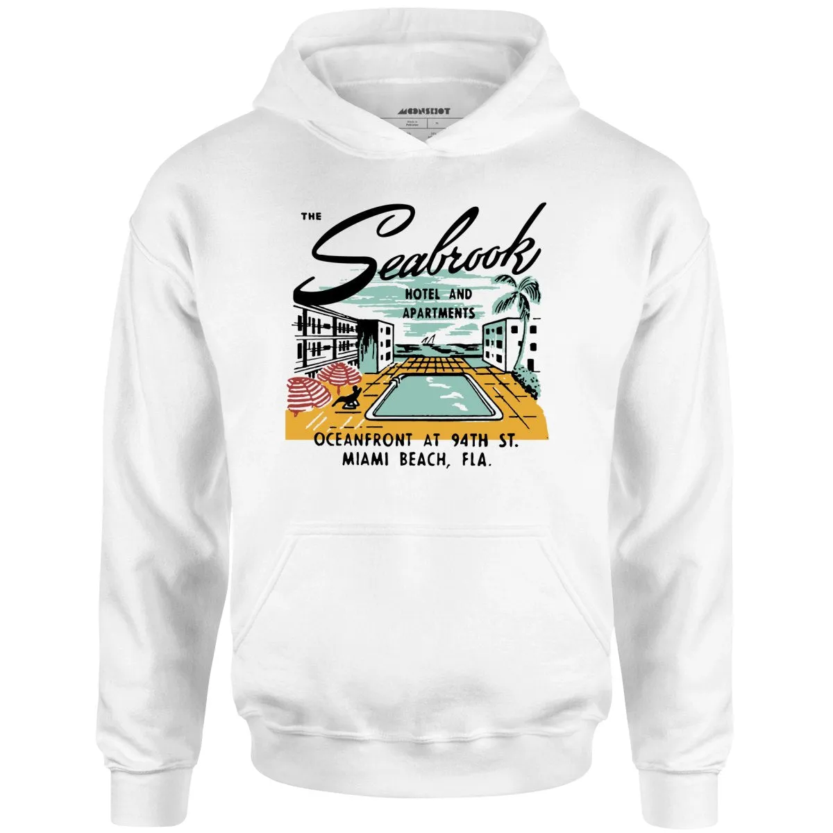 The Seabrook - Miami, FL - Vintage Hotel - Unisex Hoodie