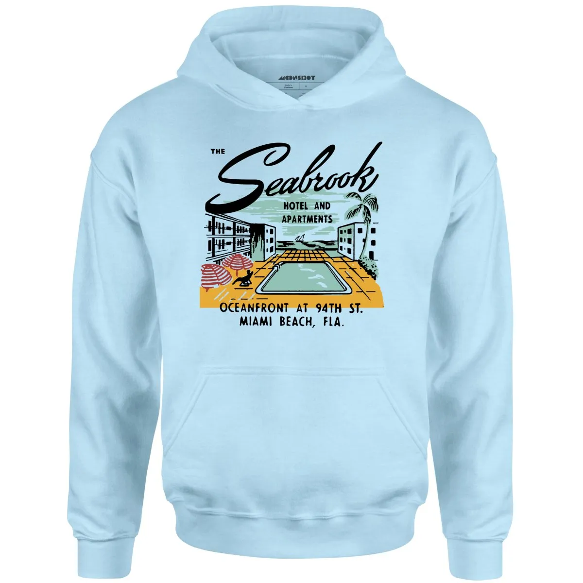 The Seabrook - Miami, FL - Vintage Hotel - Unisex Hoodie