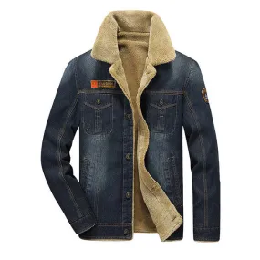 Winter Casual Thicken Warm Denim Jacket