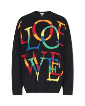 Wool Anagram Crewneck Sweater